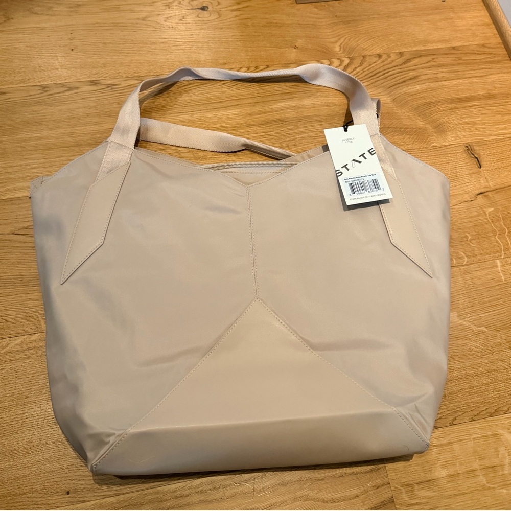 STATE Beverly Tote Recycled Nylon in Sand